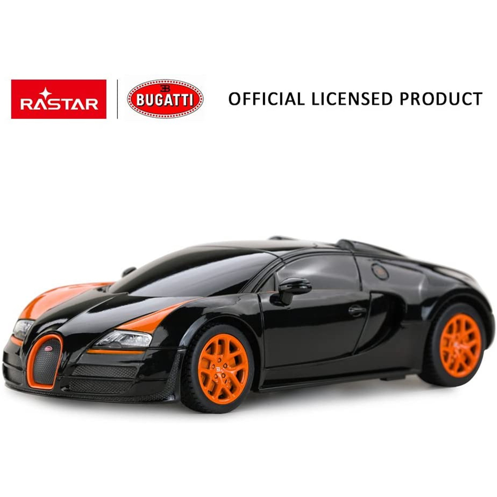 MASINA CU TELECOMANDA BUGATTI GRAND SPORT VITESSE NEGRU CU SCARA 1 LA 18
