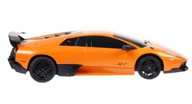 MASINA CU TELECOMANDA LAMBORGHINI MURCIELAGO LP670 PORTOCALIU CU SCARA 1 LA 24