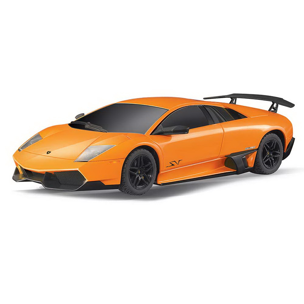 MASINA CU TELECOMANDA LAMBORGHINI MURCIELAGO LP670 PORTOCALIU CU SCARA 1 LA 24