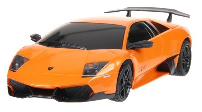 MASINA CU TELECOMANDA LAMBORGHINI MURCIELAGO LP670 PORTOCALIU CU SCARA 1 LA 24