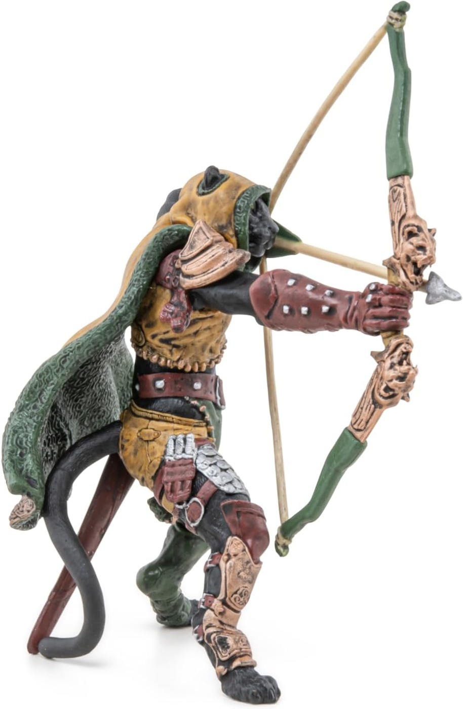 Figurina Papo Pantera Mutant cu Arc, pictata manual, 10,8 cm