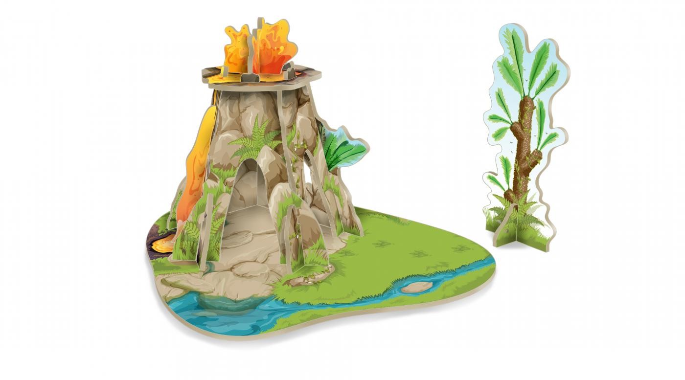 Mini display Papo Tinutul Dinozaurilor pentru figurine, 33 x 24 cm