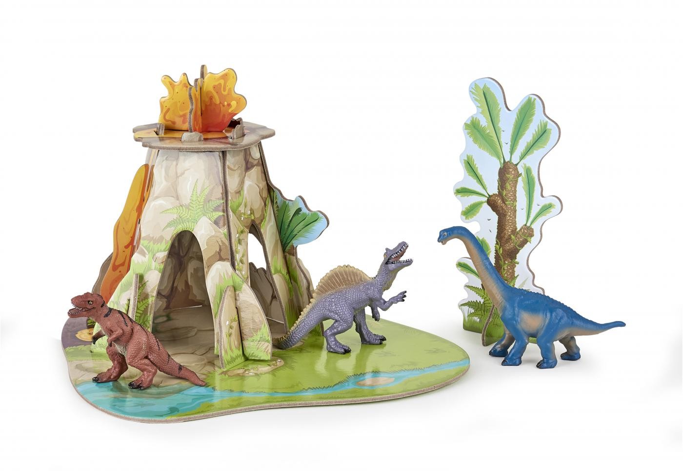 Mini display Papo Tinutul Dinozaurilor pentru figurine, 33 x 24 cm