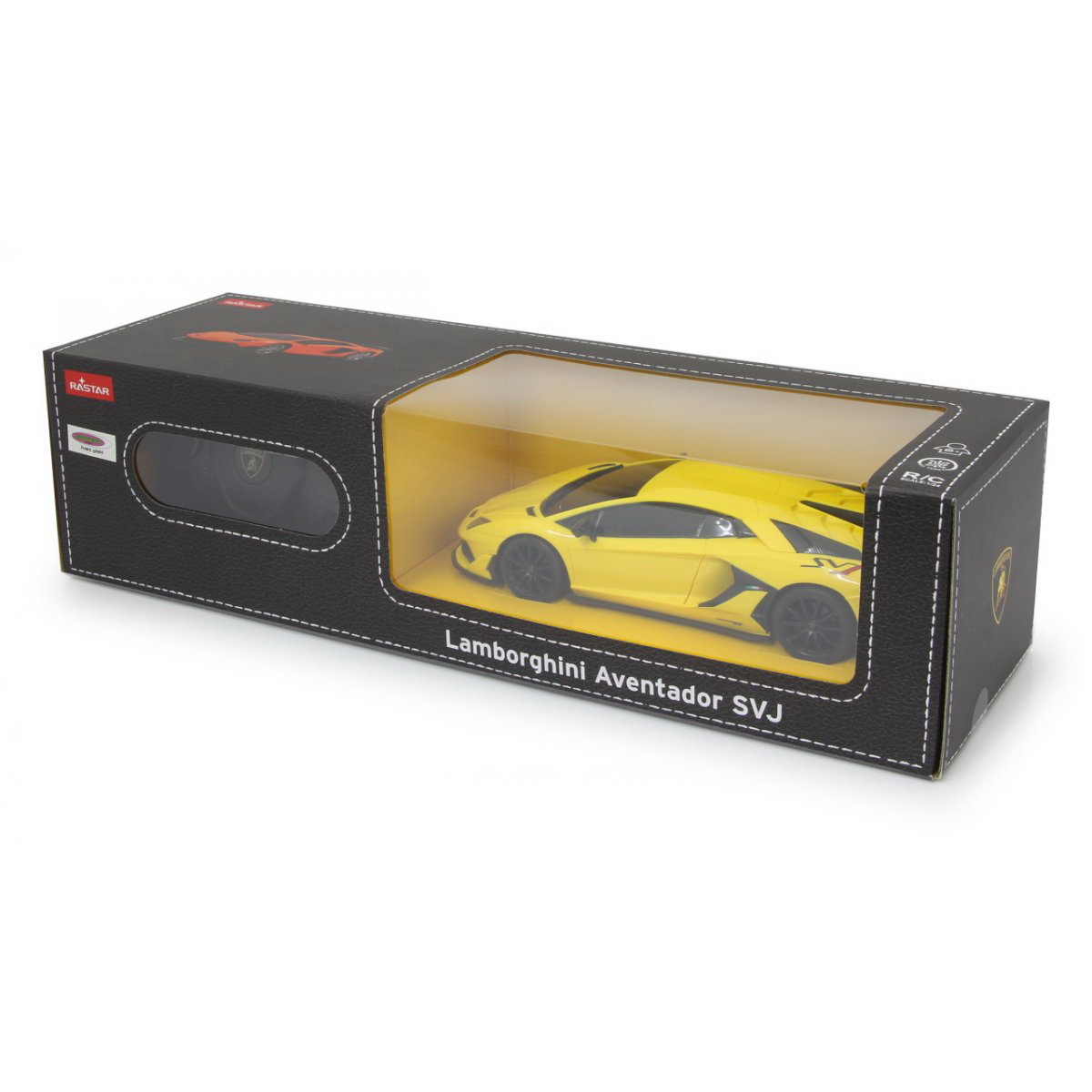 Masina cu telecomanda Lamborghini Aventador SVJ galbena, scara 1:24