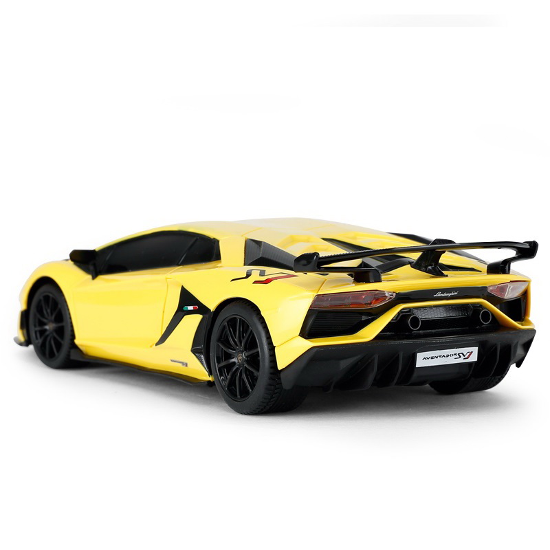 Masina cu telecomanda Lamborghini Aventador SVJ galbena, scara 1:24