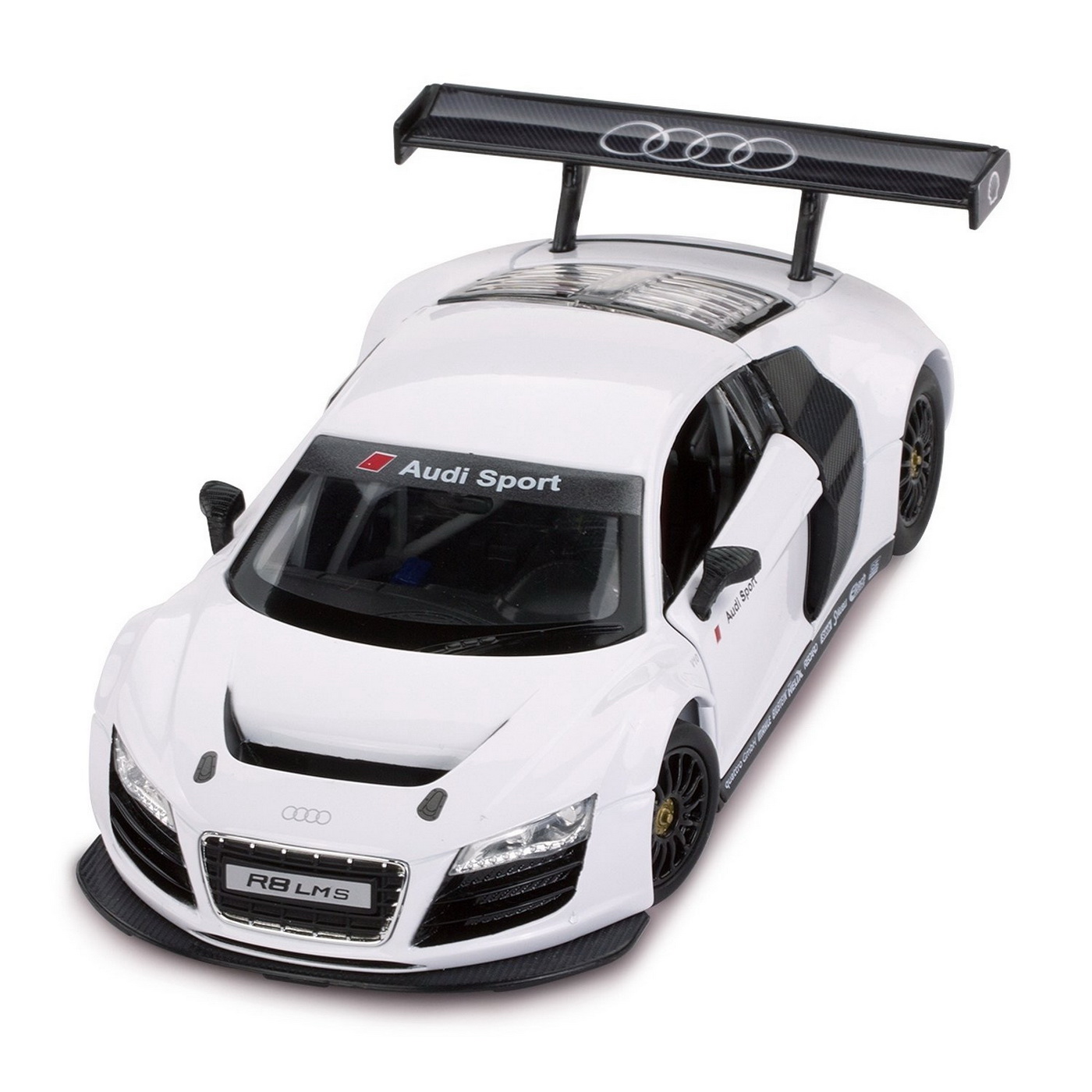Macheta metalica Audi R8 LMS alba, scara 1:24, Rastar