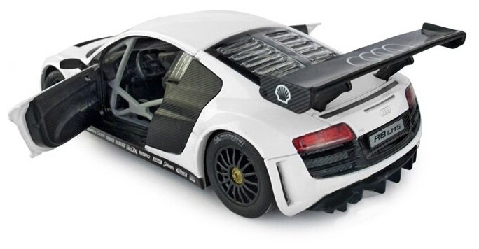 Macheta metalica Audi R8 LMS alba, scara 1:24, Rastar