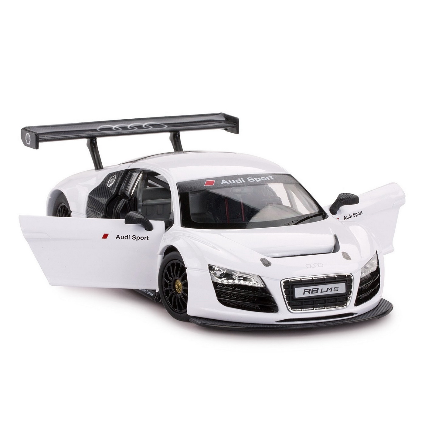 Macheta metalica Audi R8 LMS alba, scara 1:24, Rastar