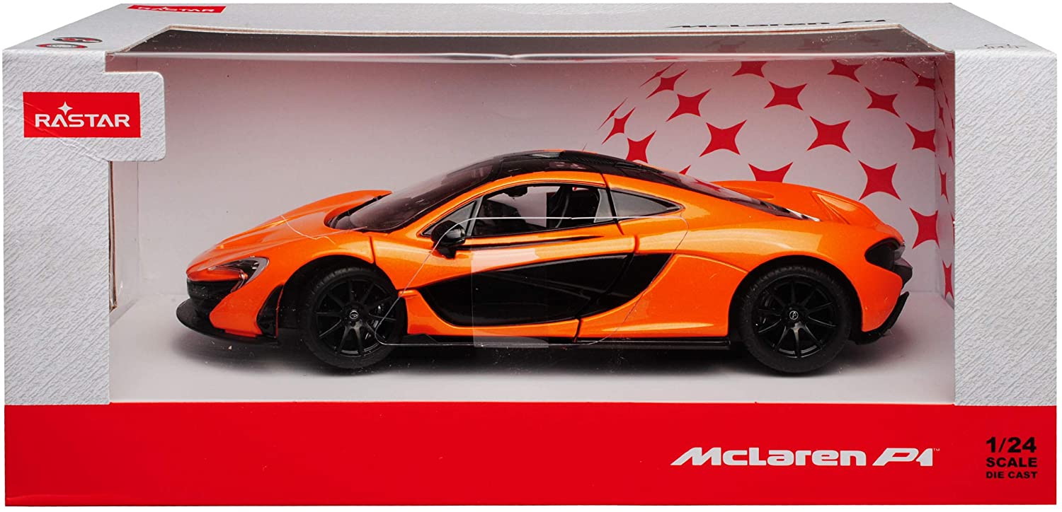 Macheta auto metalica McLaren P1 portocaliu scara 1:24 Rastar