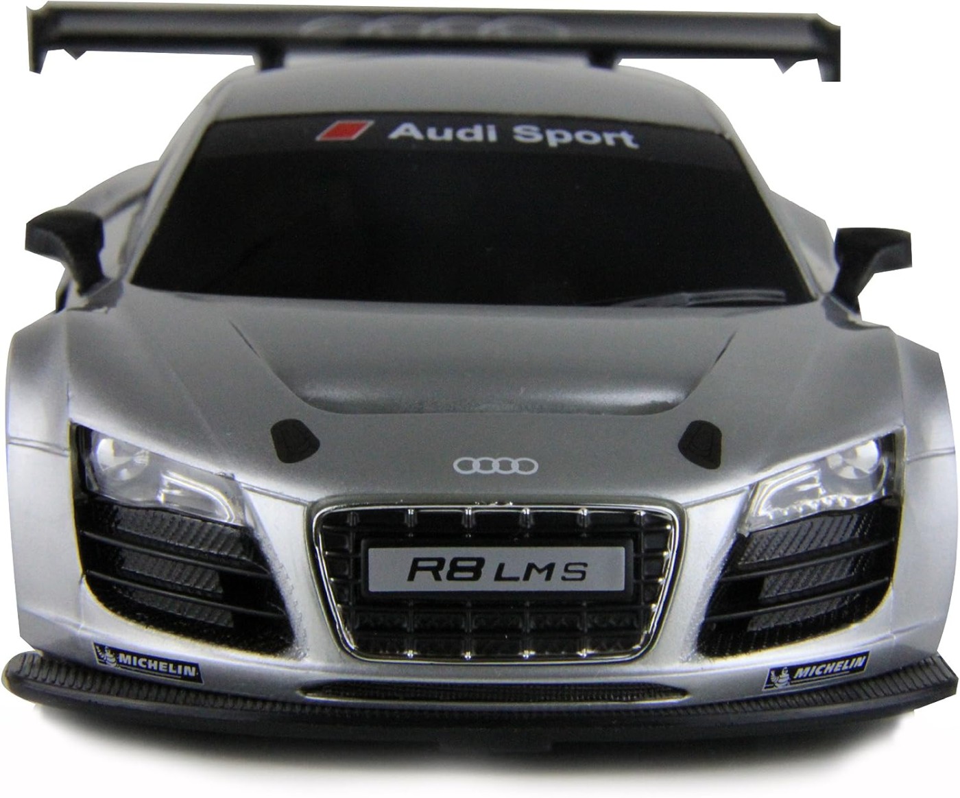 Mașină cu telecomandă Audi R8 LMS argintie, scara 1:24, Rastar