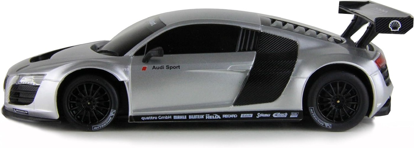 Mașină cu telecomandă Audi R8 LMS argintie, scara 1:24, Rastar