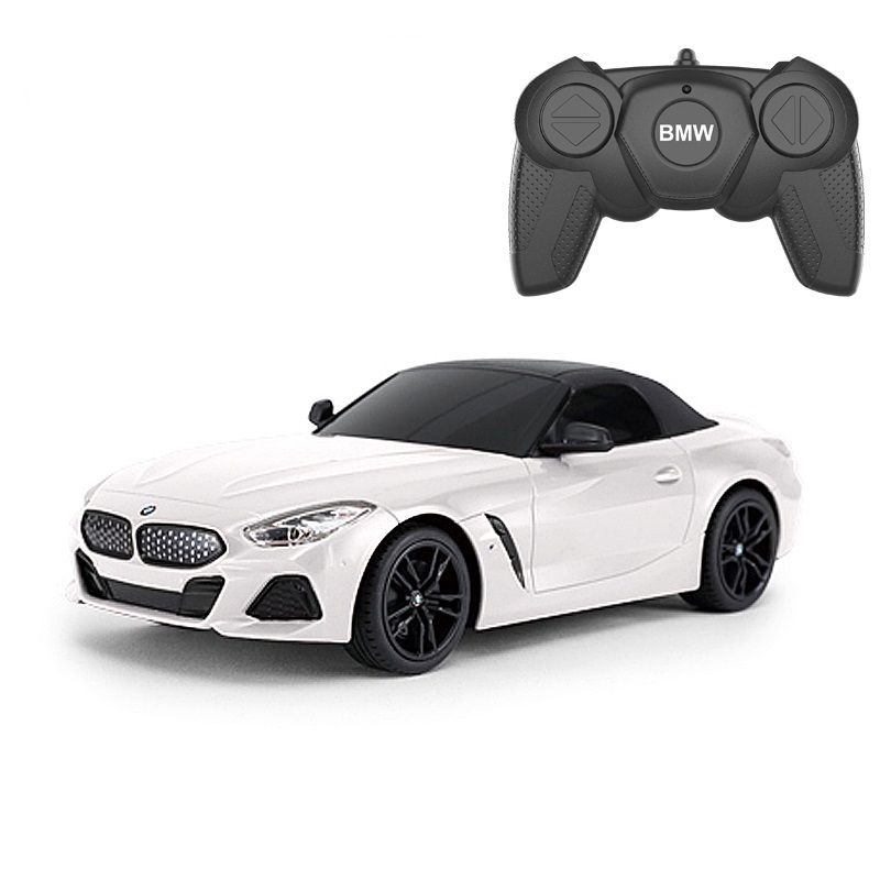 Mașină cu telecomandă BMW Z4 Roadster albă, scara 1:18, Rastar