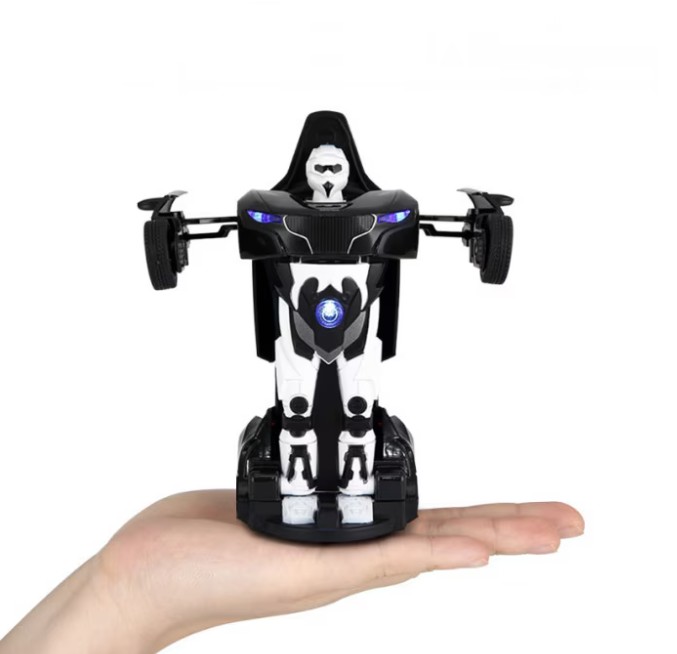 Mașinuță metalică RS transformabilă albă, cu lumini și sunete, scara 1:32