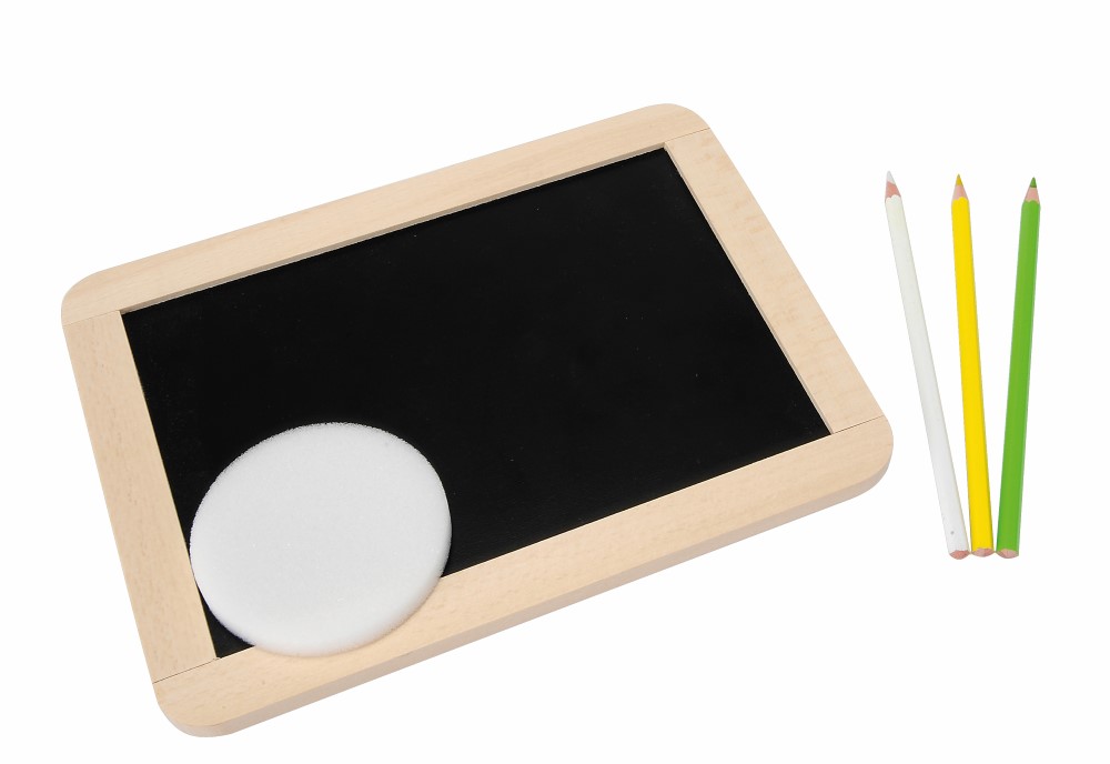 Tablita de scris din lemn Eichhorn 25x18 cm cu creioane si burete