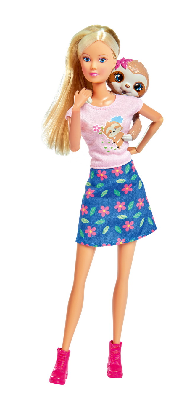 Păpușa Steffi Love cu leneș somnoros interactiv și accesorii