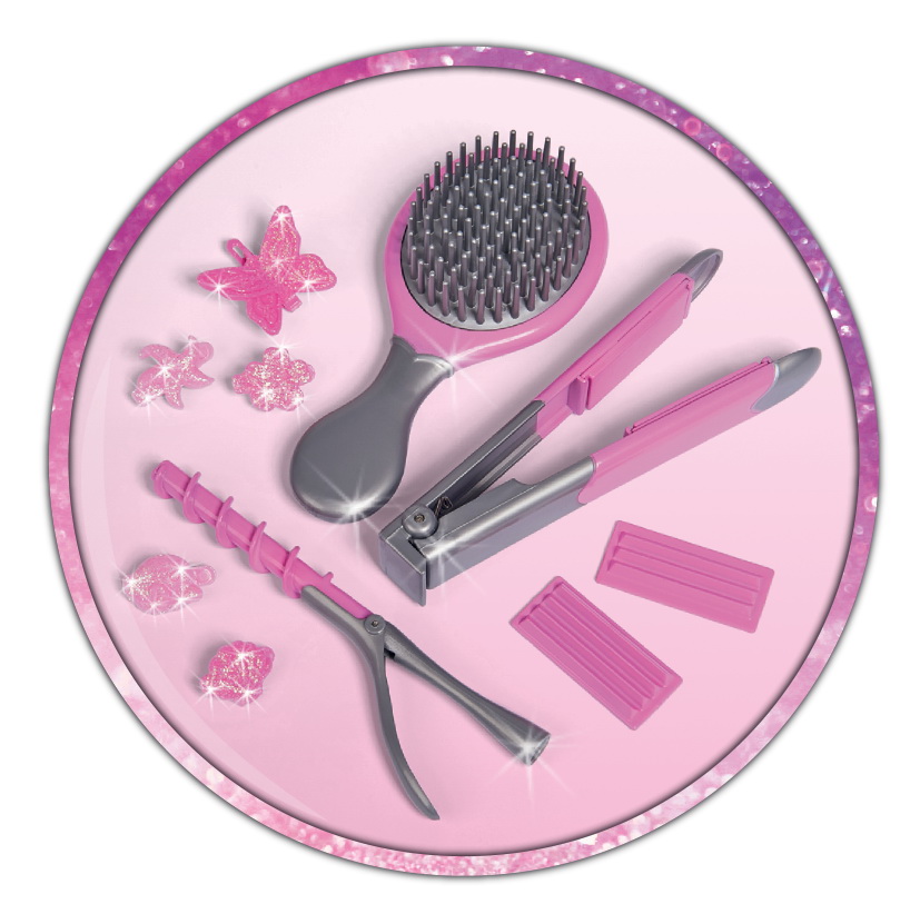 Păpușa Steffi Love Hair Stylist cu păr lung și accesorii de coafat