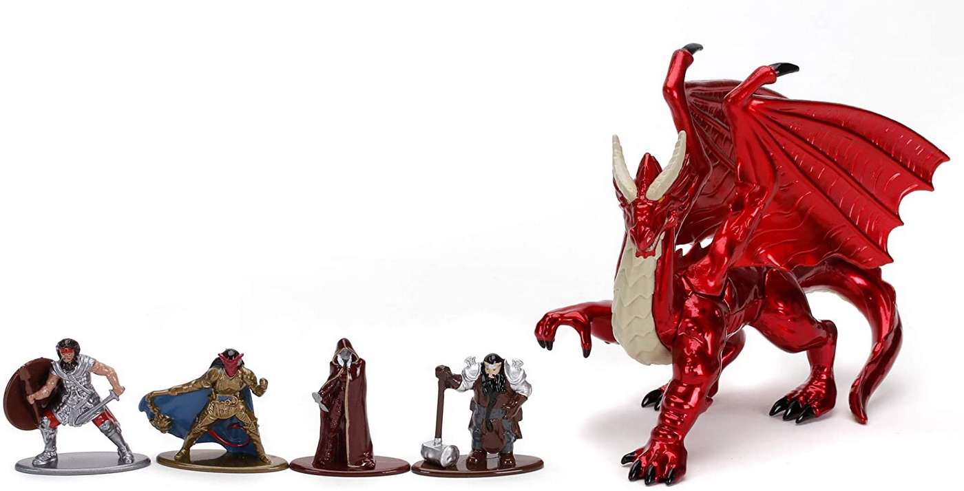 Set 5 figurine din metal Dungeons & Dragons, 4 cm, colectie fantasy