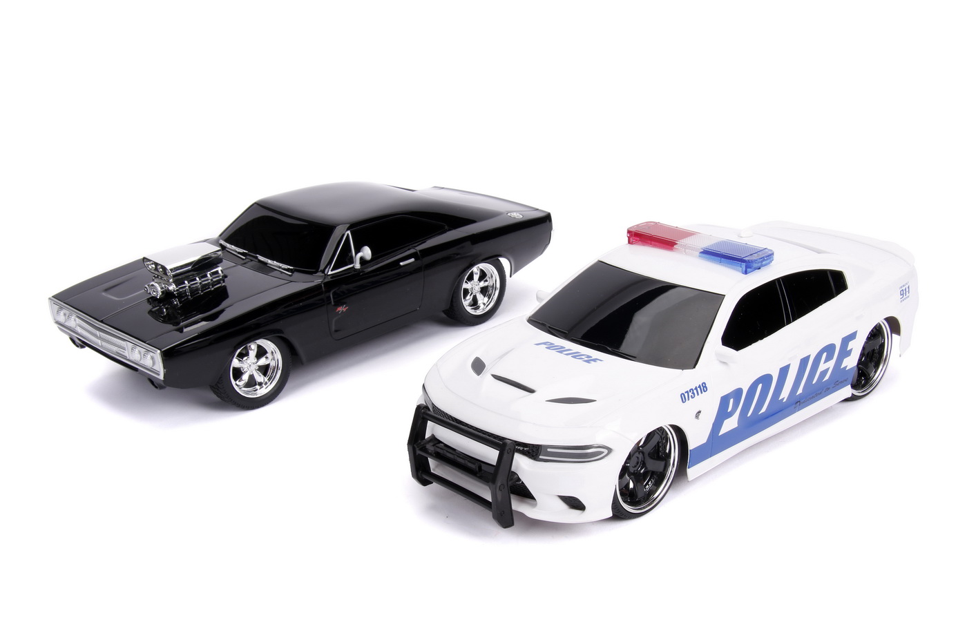 Set mașinuțe RC Fast & Furious Toyota Supra și Dodge Charger 1:16