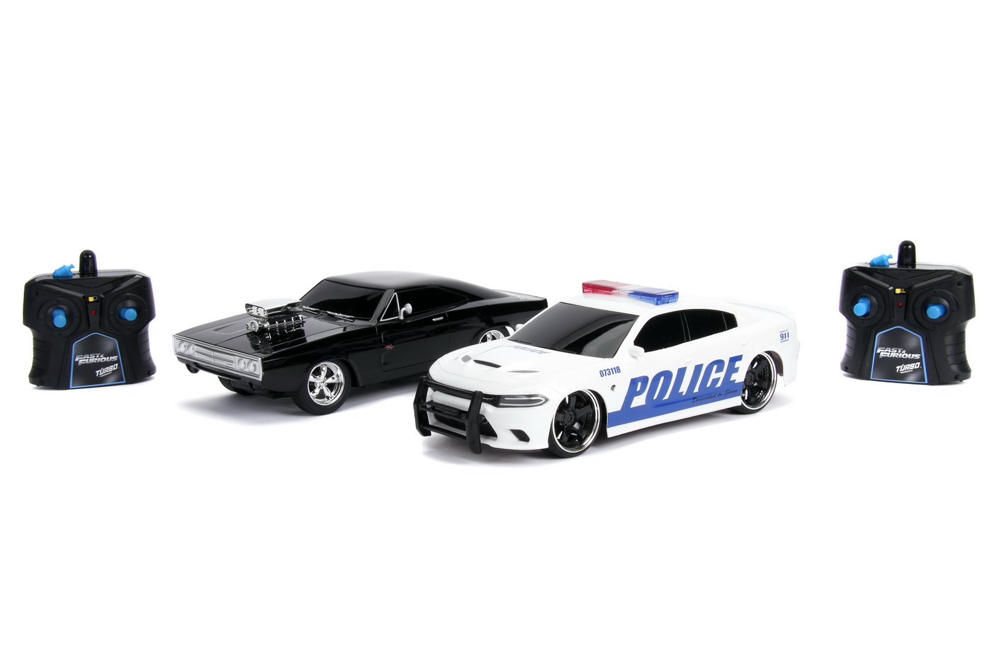 Set mașinuțe RC Fast & Furious Toyota Supra și Dodge Charger 1:16