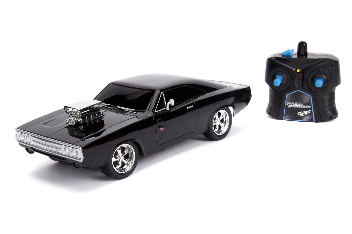 Set mașinuțe RC Fast & Furious Toyota Supra și Dodge Charger 1:16