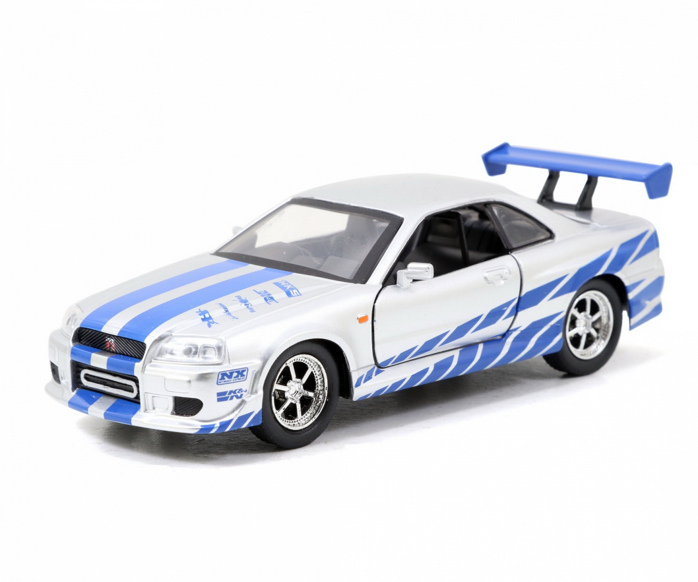 Set 2 mașinuțe metalice Fast & Furious Brian's Nissan Skyline GT-R 1:32