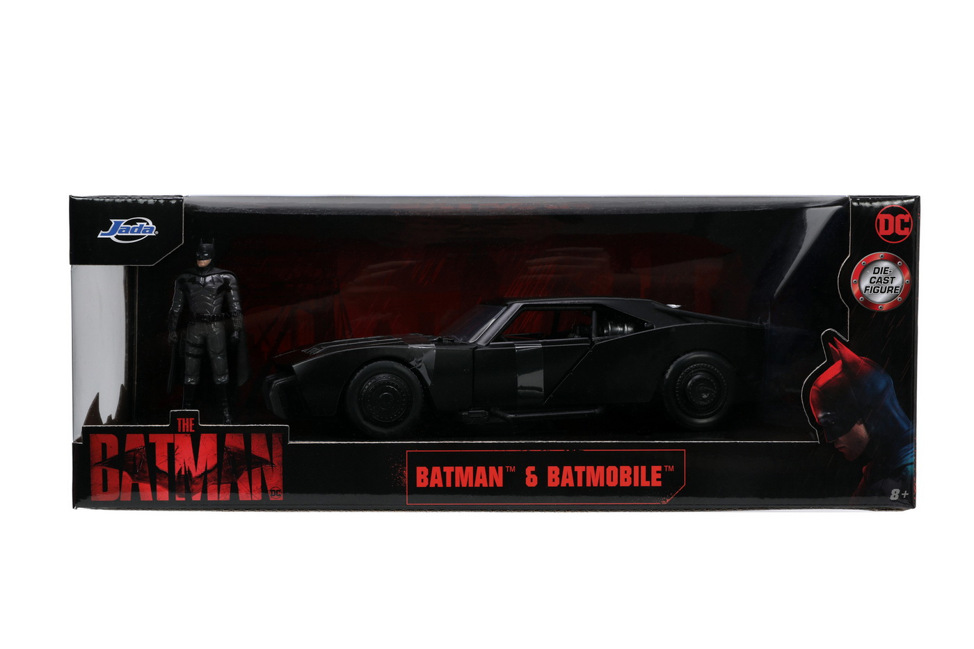Masinuta Batman Batmobile 2022 din metal cu figurina, scara 1:24