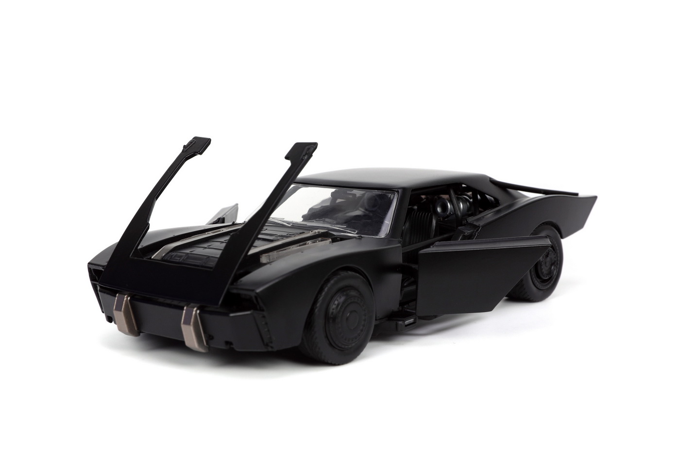 Masinuta Batman Batmobile 2022 din metal cu figurina, scara 1:24