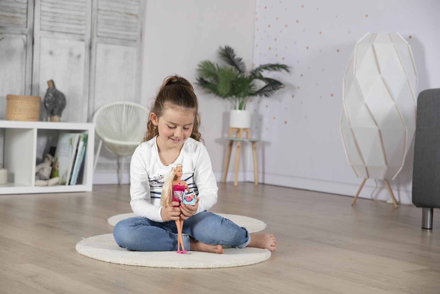 Papusa Steffi insarcinata cu bebelus, sunete reale si accesorii