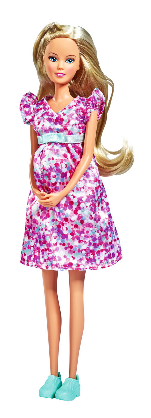 Papusa Steffi Love insarcinata cu bebelus surpriza si accesorii