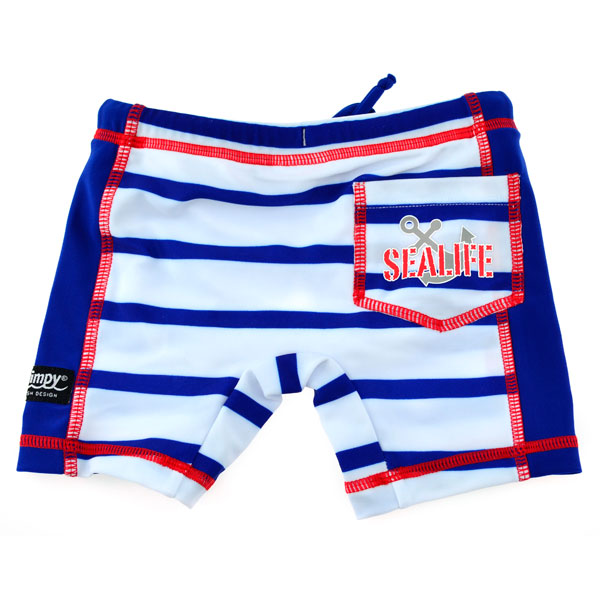 Boxeri de baie pentru copii Swimpy SeaLife albastru, marimea L