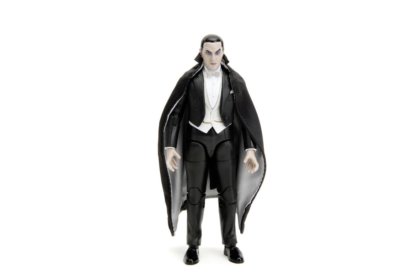 Figurină Dracula Bela Lugosi metalică articulată 15 cm, cu accesorii
