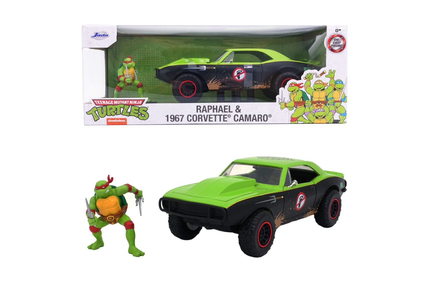 Masinuta metalica Raphael Chevy Camaro 1967 1:24 cu figurina