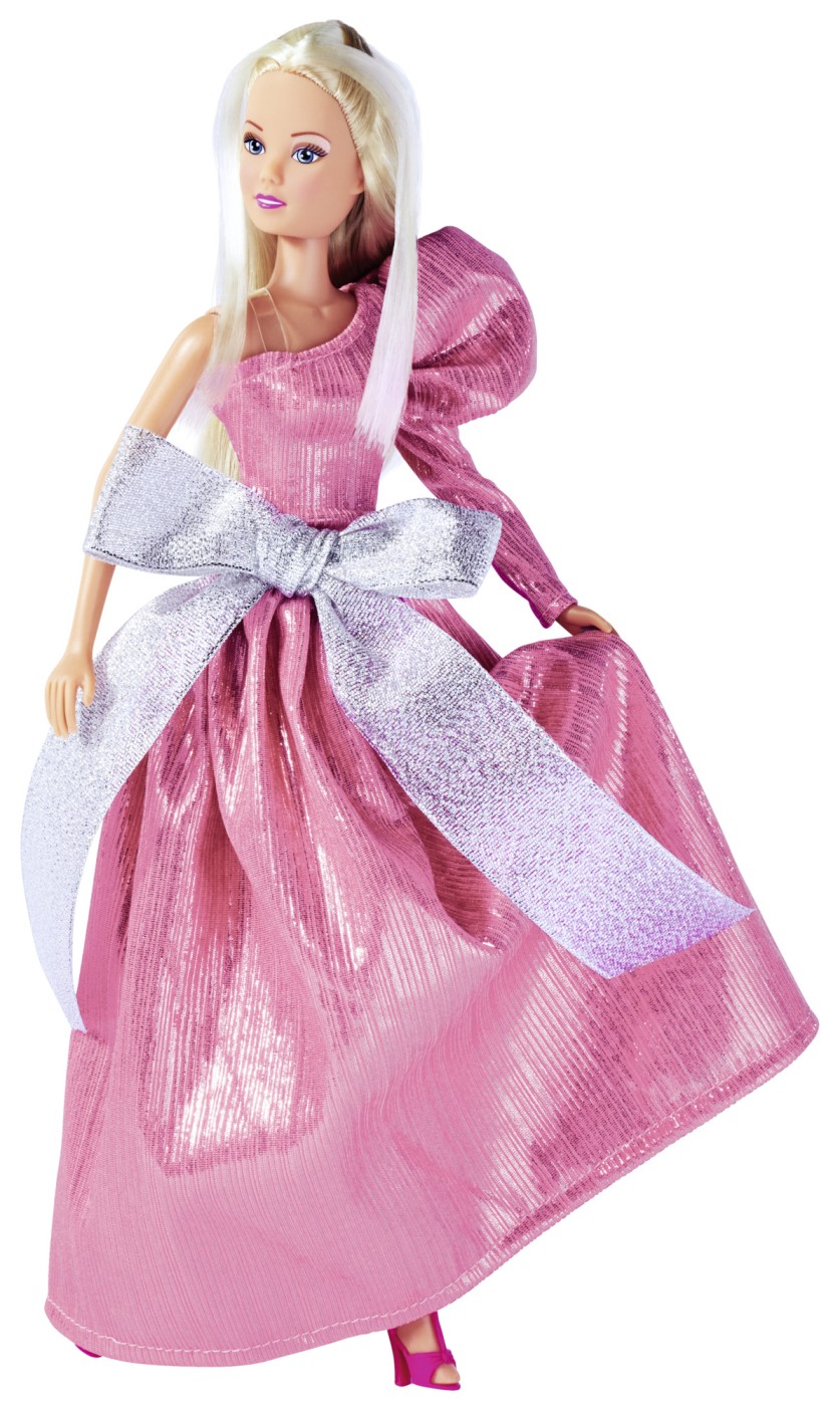 Papusa Steffi Love in tinuta de gala roz, 29 cm, Simba