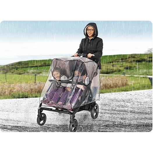 Protectie de ploaie universala pentru carucior gemeni Reer RainCover Twin