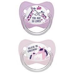 Set 2 suzete Family cu tetina din latex natural, forma anatomica, tetina ortodontica, cu inel, 5-18 luni, nip 31001