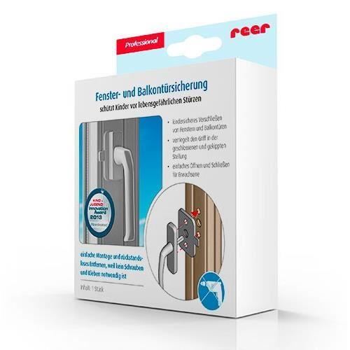 Siguranta pentru ferestre si usi de balcon copii Reer WinLock alba