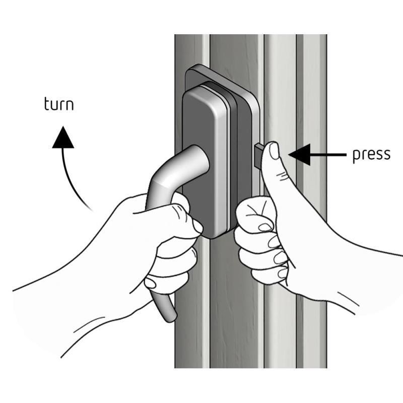 Siguranta pentru ferestre si usi de balcon copii Reer WinLock alba