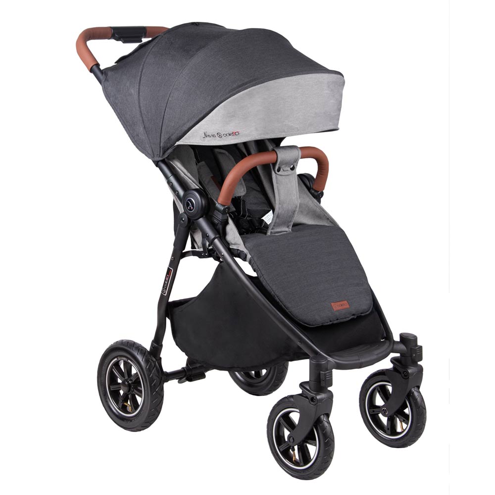 Carucior sport pliabil Coletto Nevia Grey, roti mari gonflabile
