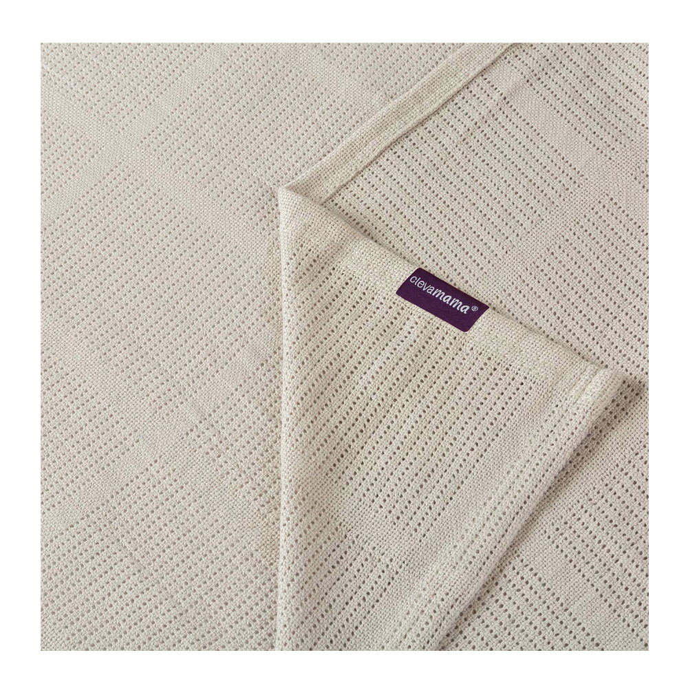 Păturică pentru bebeluși din bumbac organic 120x140 cm, gri, Clevamama