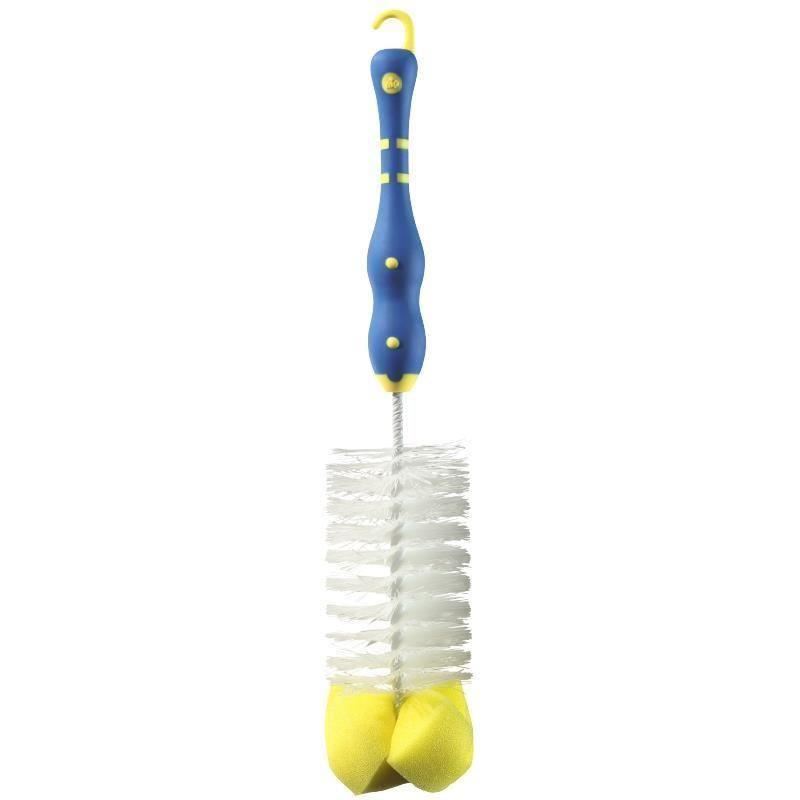 Perie pentru biberoane NIP cu burete si maner antialunecare, 0+ luni