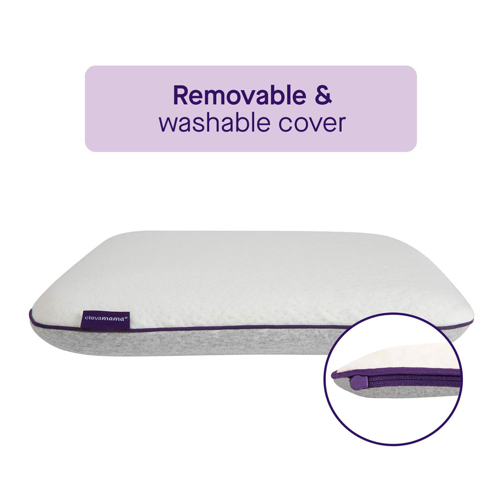 Perna junior Clevamama din spumă respirabilă cu lavandă, 60x40 cm