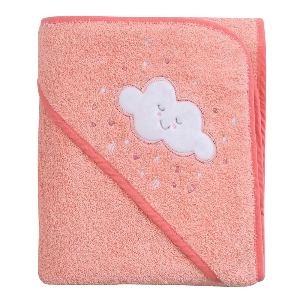 Prosop de baie pentru bebelus si mama roz Clevamama 2922N