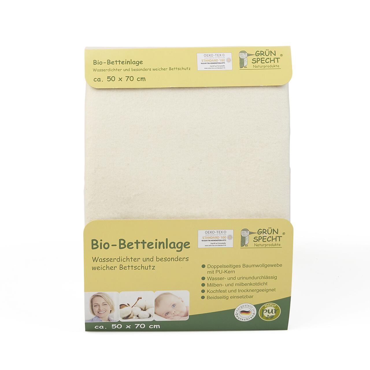 Protecție impermeabilă saltea copii BIO 50x70 cm, bumbac organic dublu