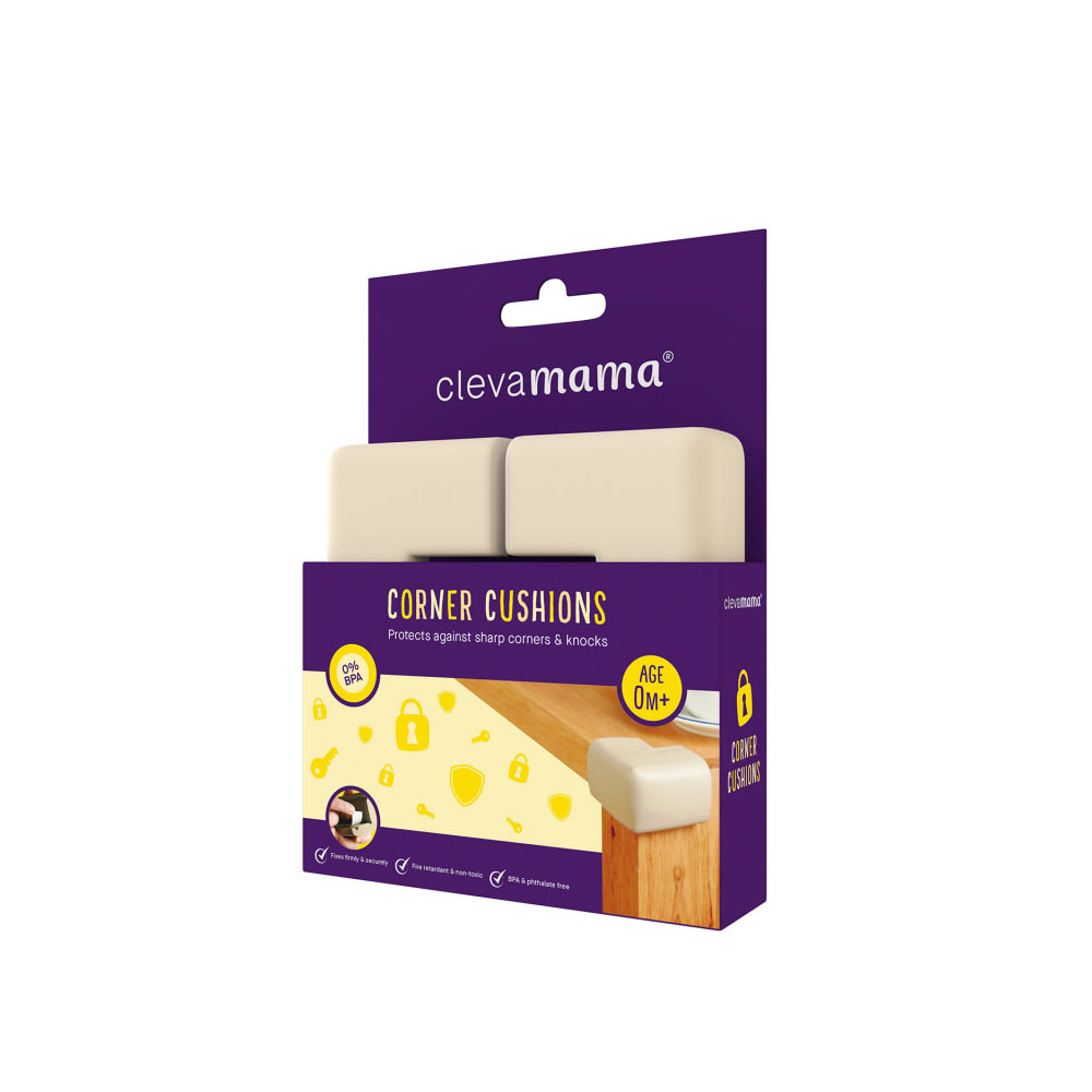 Set 4 protectii pentru colturi mobilier copii Clevamama 3054
