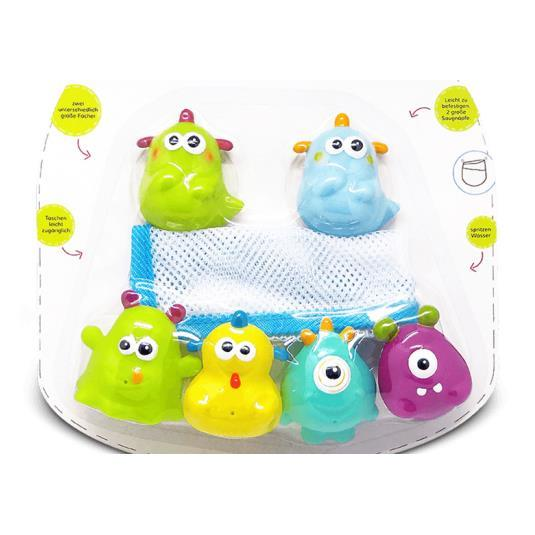 Set saculet cu 4 jucarii de baie Monstruleti ESCABBO 37027