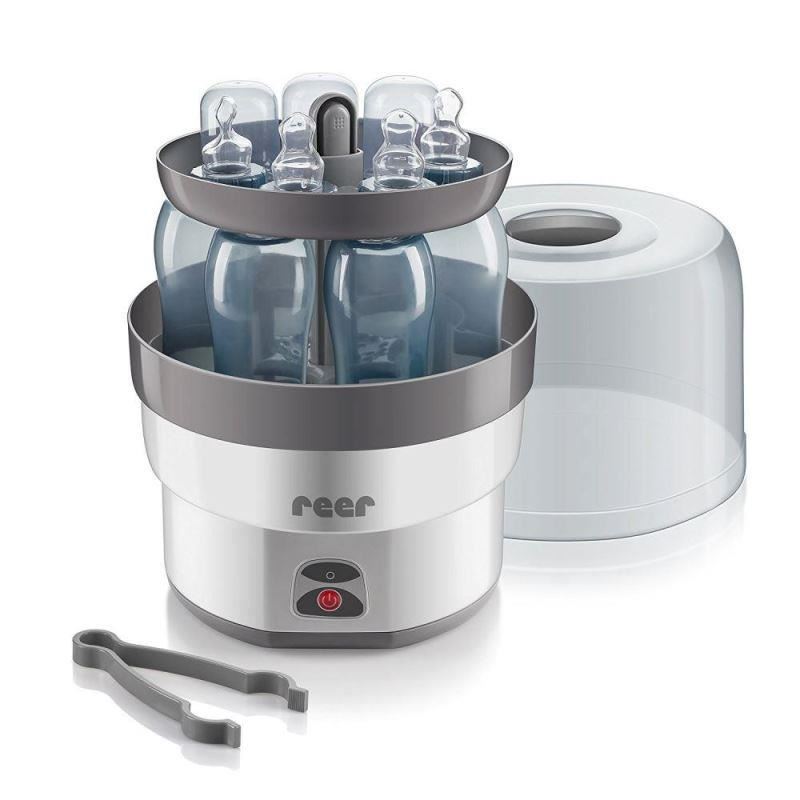 Sterilizator biberoane cu abur Reer VapoMax, 6 biberoane, oprire automata