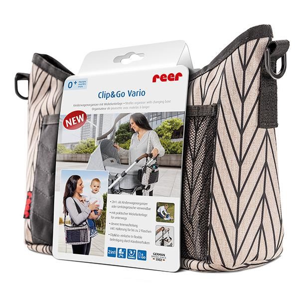 Geantă organizator pentru cărucior cu aleză de schimb Reer Clip&Go Vario