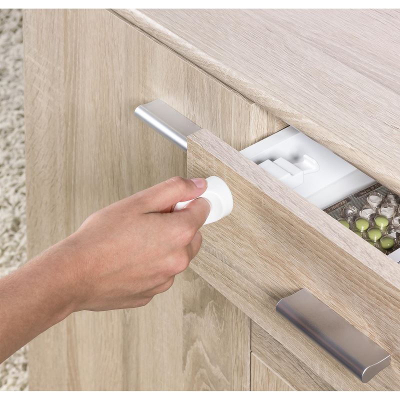 Incuietoare magnetica Reer pentru sertare si usi de dulap, alba