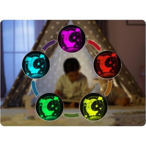 Lampa de veghe pentru copii Reer ColorLumy Moon cu LED si 7 culori