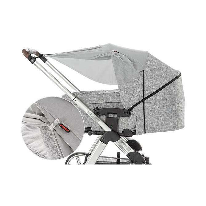 Parasolar pentru carucior bebelusi UPF 50+ gri Reer ShineSafe Premium